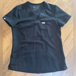 FIGS scrubs womens Catarina top in black size XS